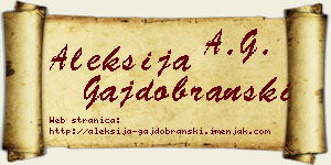 Aleksija Gajdobranski vizit kartica